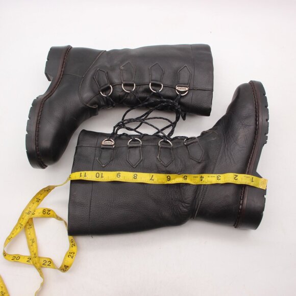 Sorel Salerno Women's Size 7 M Black Leather Mid Calf Boot Winter Snow Lace Up - Picture 6 of 11